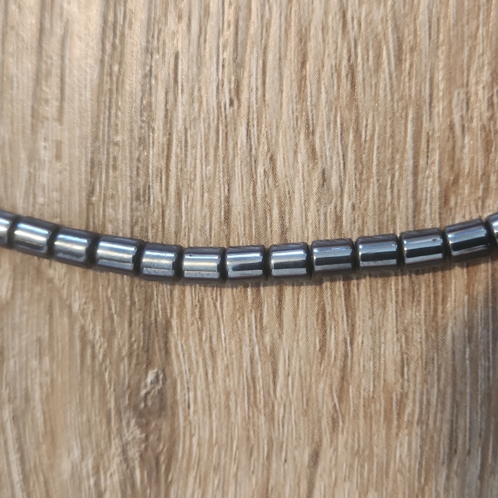 Metallic Hematite Necklace and Earrings - Picture 7 of 10